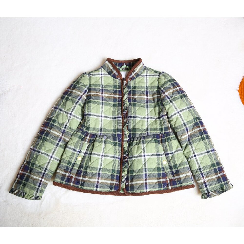 JANIE & JACK The Equestrian Quilted Plaid Jacket Size 5-6